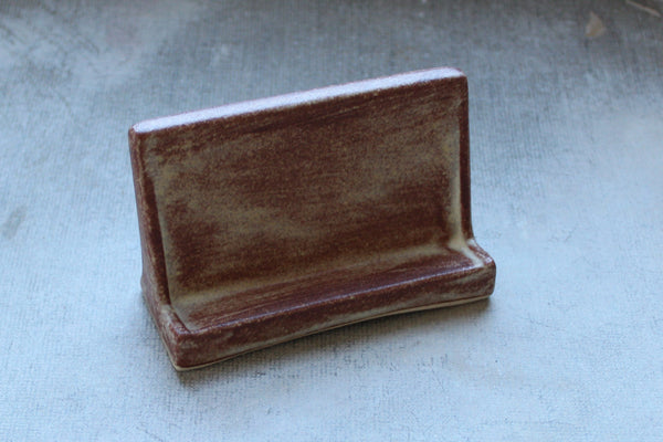 Stoneware Pottery Business Card Holder