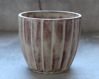 Ridged Stemless Wine Glass