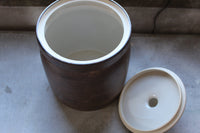 Extra Large Canister with with Lid Stoneware Pottery