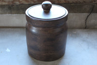 Large Canister with with Lid Stoneware Pottery