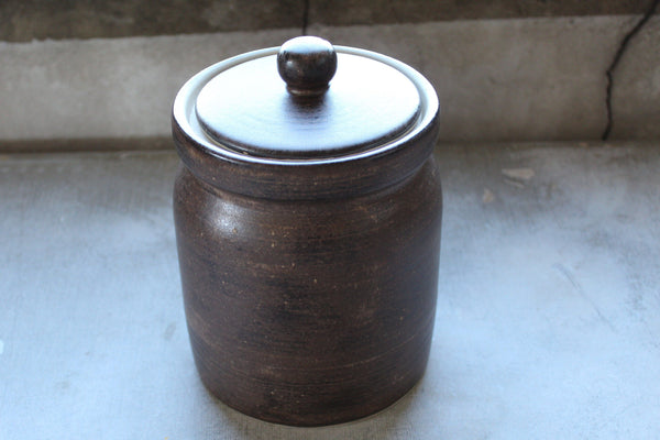 Small Canister with with Lid Stoneware Pottery