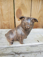 Stoneware Small Sitting Pig